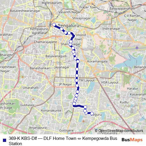 369-K KBS-Dlf bus Line Map