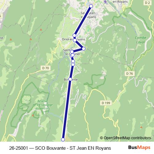 26-25001 bus Line Map