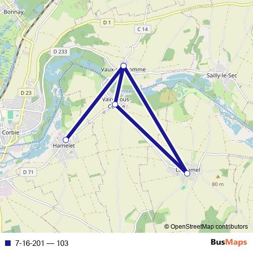 7-16-201 bus Line Map