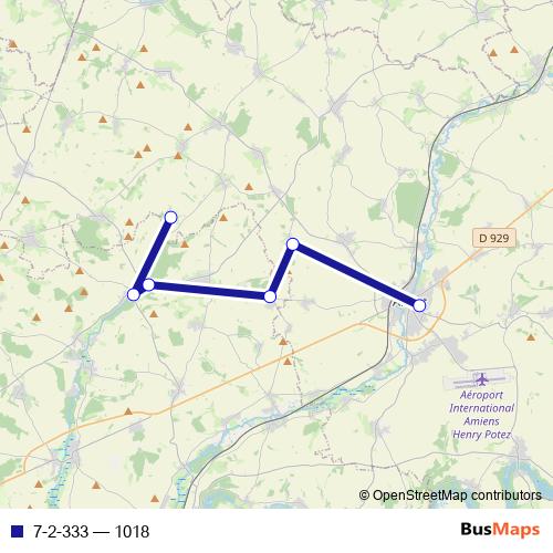 7-2-333 bus Line Map
