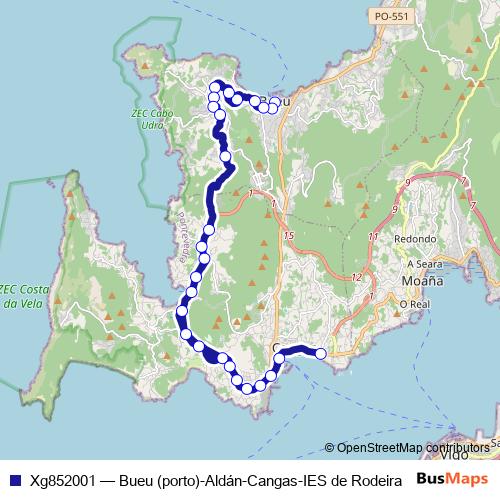 Xg852001 bus Line Map