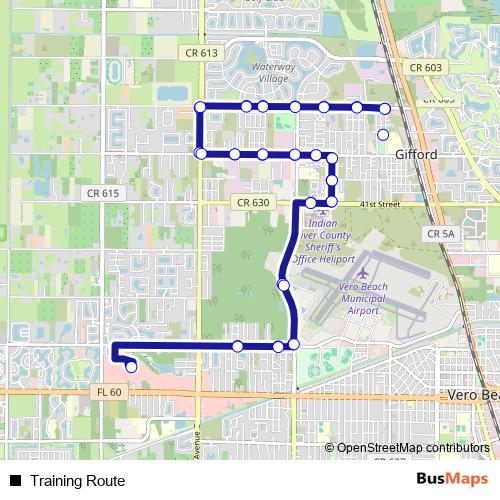 Training Route bus Line Map
