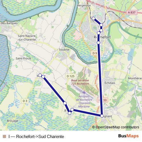 I bus Line Map