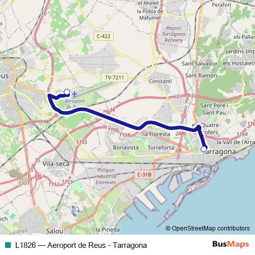 L1826 bus Line Map