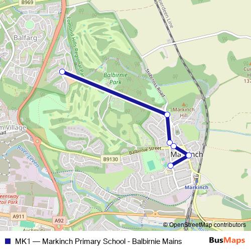 MK1 bus Line Map