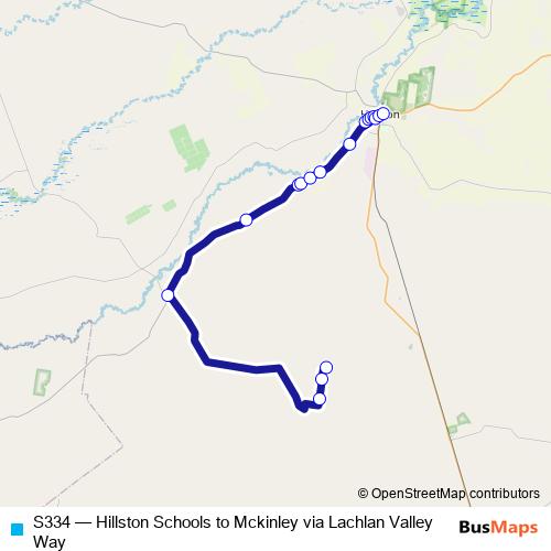 S334 bus Line Map