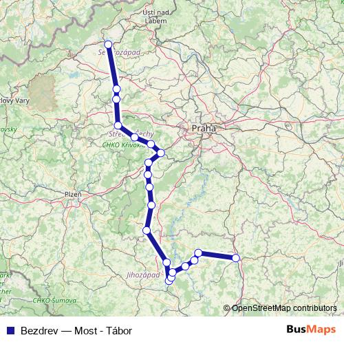 Bezdrev rail Line Map