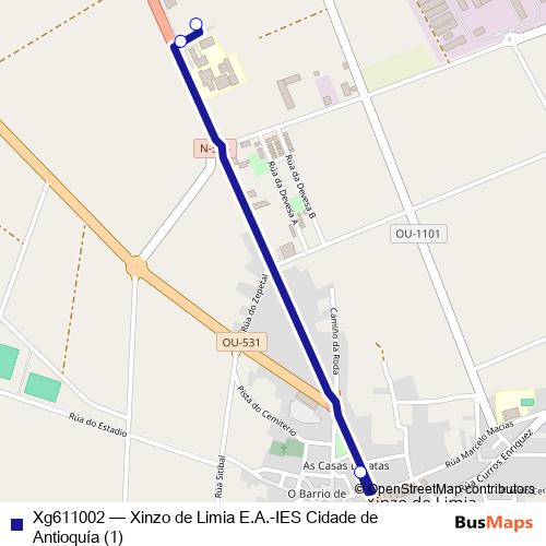 Xg611002 bus Line Map