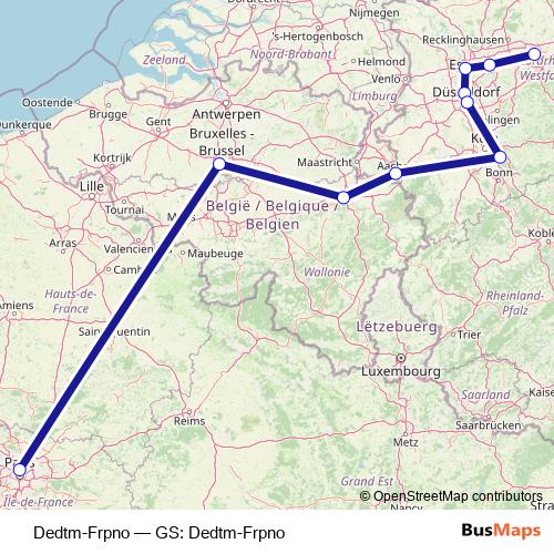 Dedtm-Frpno rail Line Map