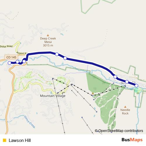 Lawson Hill bus Line Map