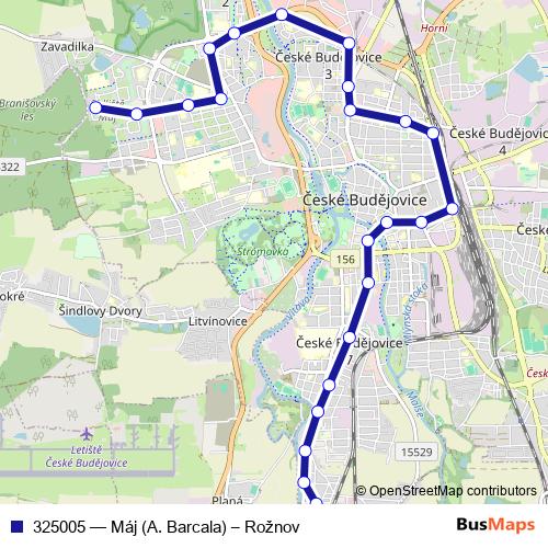 325005 trolleybus Line Map