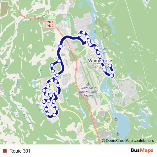 Route 301 bus Line Map