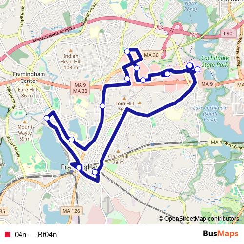 04n bus Line Map