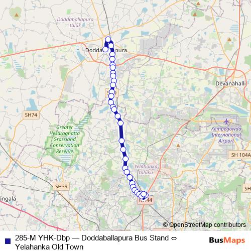 285-M YHK-Dbp bus Line Map