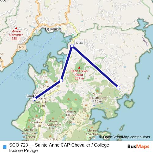 SCO 723 bus Line Map