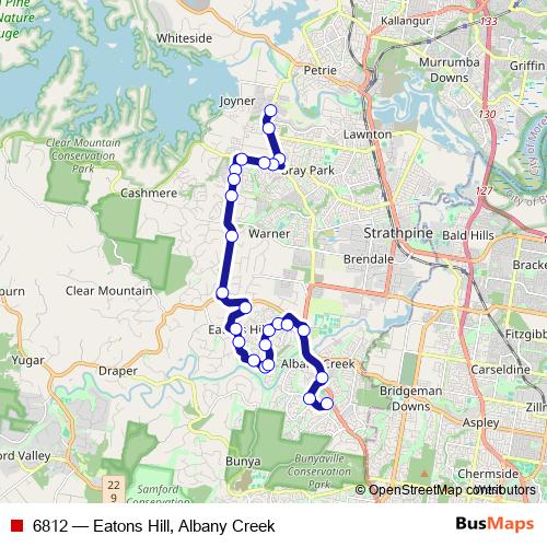 6812 bus Line Map