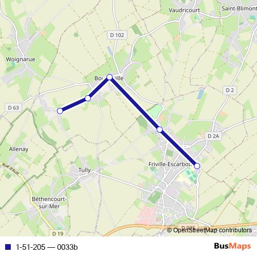 1-51-205 bus Line Map