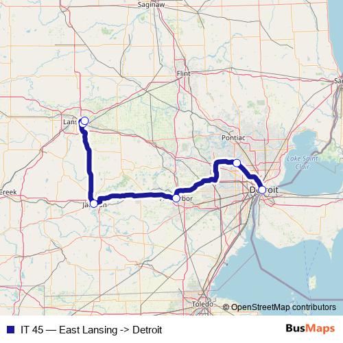 IT 45 bus Line Map