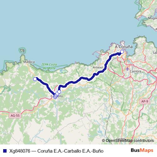 Xg848076 bus Line Map
