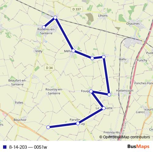 8-14-203 bus Line Map