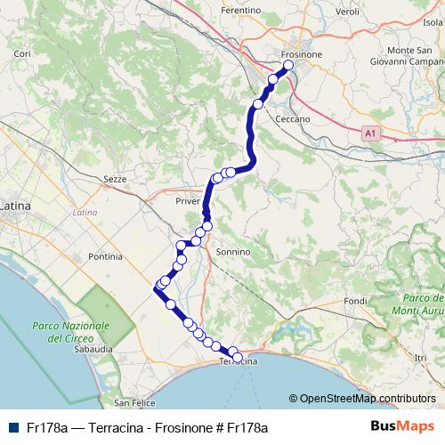 Fr178a bus Line Map