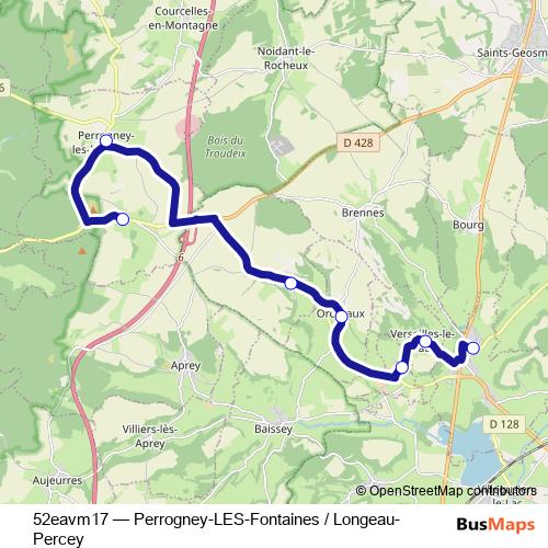 52eavm17 bus Line Map