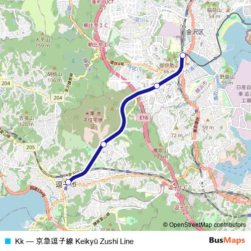 Kk rail Line Map