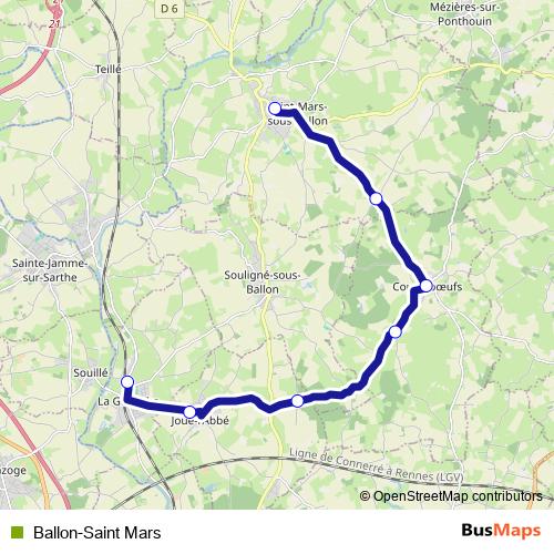 Ballon-Saint Mars bus Line Map