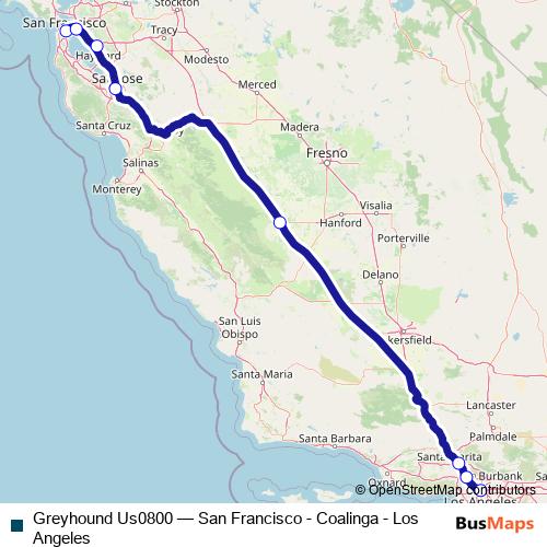 Greyhound Us0800 bus Line Map