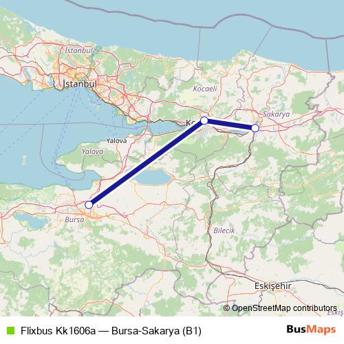 Flixbus Kk1606a bus Line Map