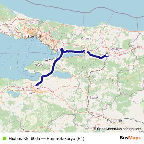 Flixbus Kk1606a bus Line Map