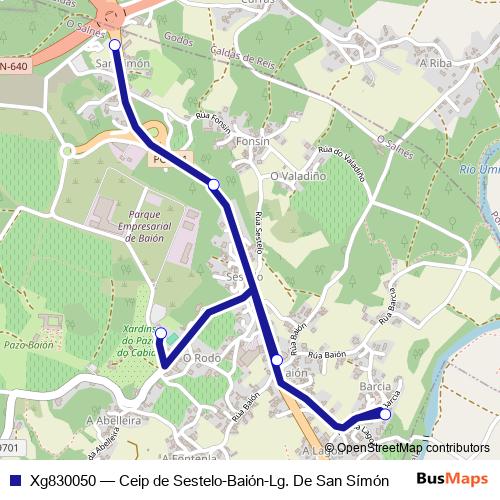 Xg830050 bus Line Map