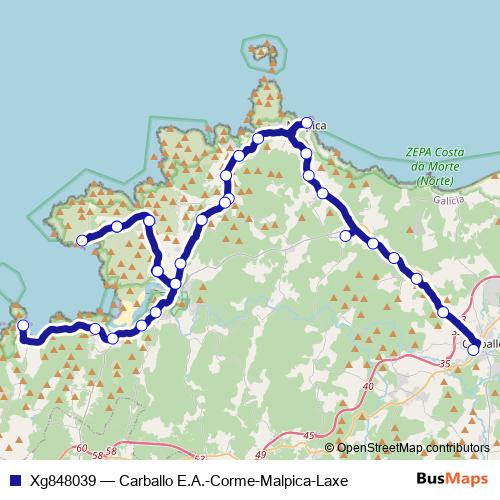 Xg848039 bus Line Map