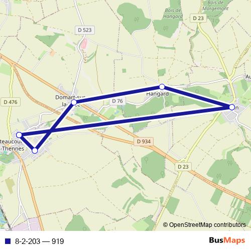 8-2-203 bus Line Map