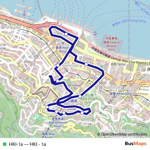 HKI-1a bus Line Map