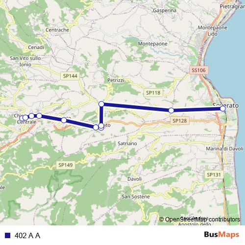 402 A A bus Line Map