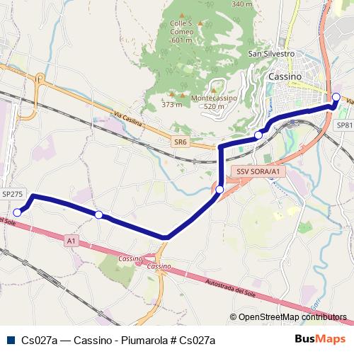 Cs027a bus Line Map