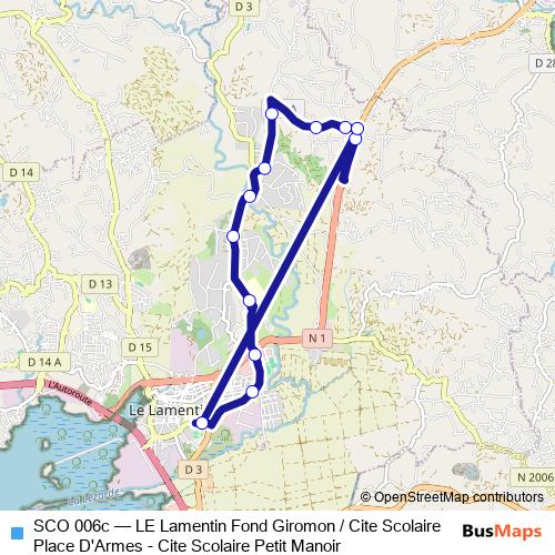 SCO 006c bus Line Map
