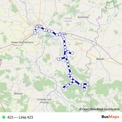 423 bus Line Map