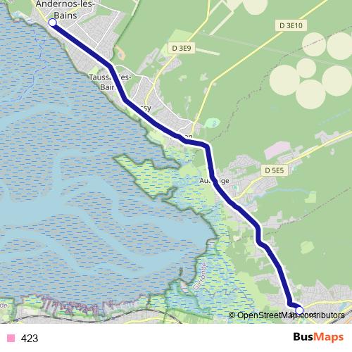423 bus Line Map
