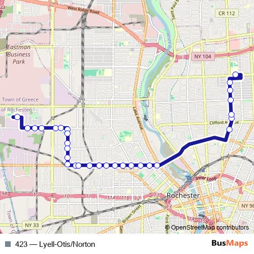 423 bus Line Map