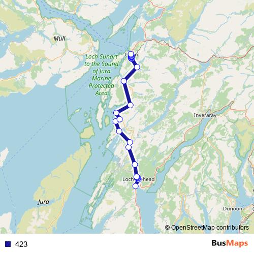 423 bus Line Map