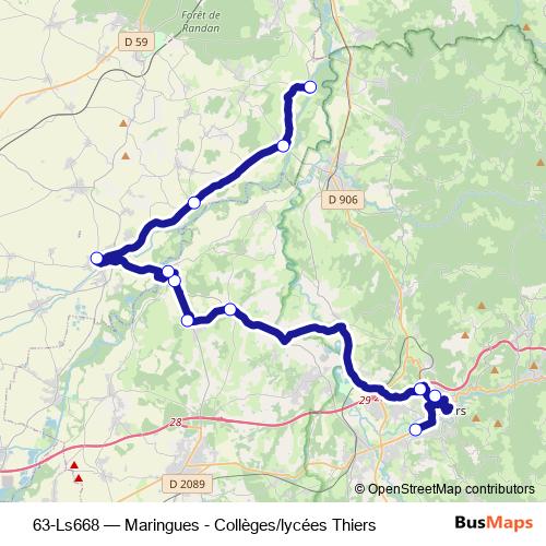 63-Ls668 bus Line Map