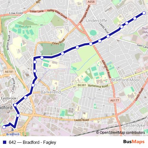 642 bus Line Map
