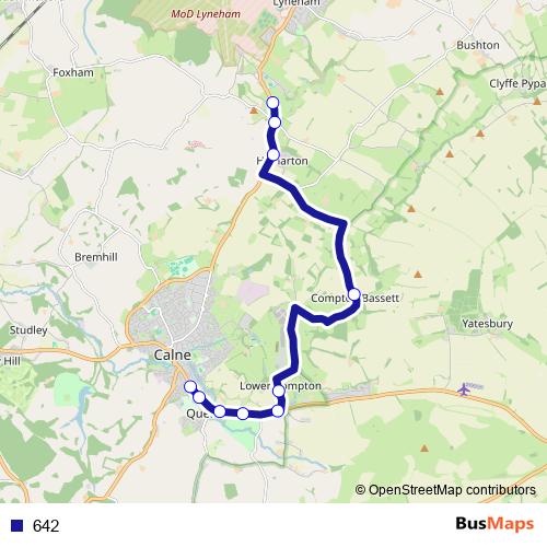 642 bus Line Map