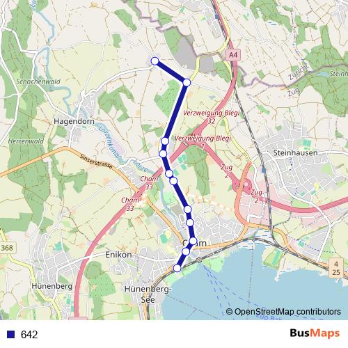 642 bus Line Map