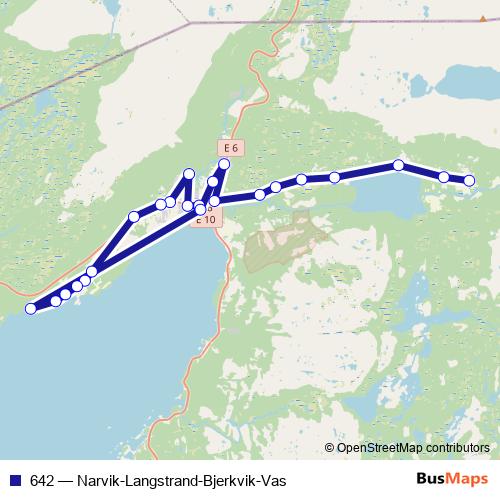 642 bus Line Map