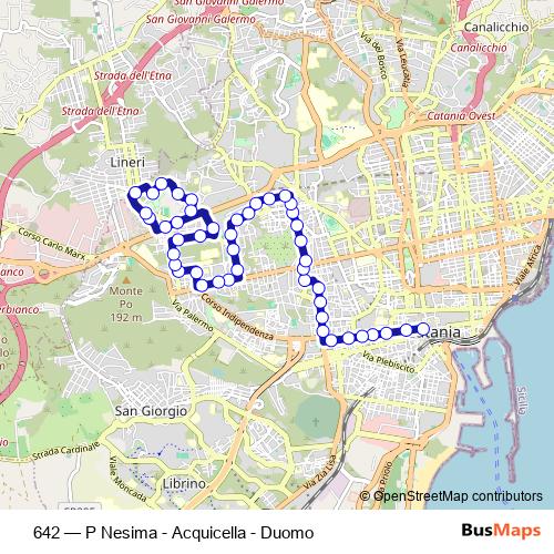 642 bus Line Map