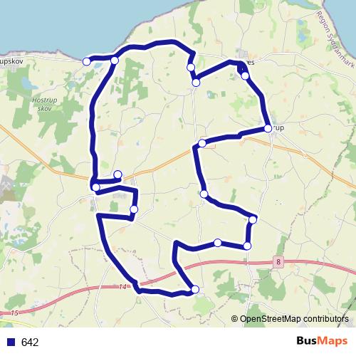 642 bus Line Map