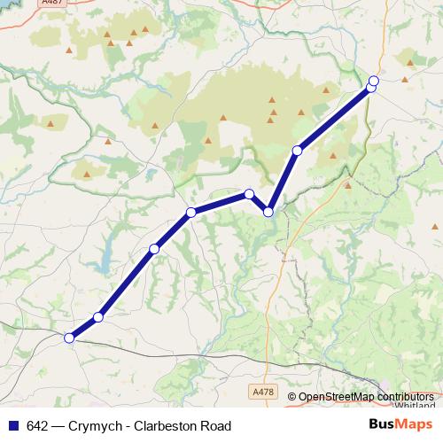 642 bus Line Map